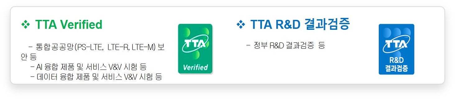 TTA 시험인증 및 컨설팅(3개 분야)